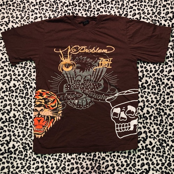 No Problem Brown T-Shirt - Picture 1 of 2